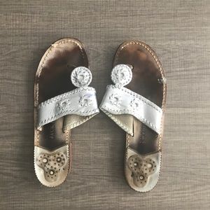 Worn silver Jack Rogers Sandals